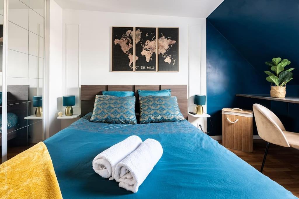Apartament La Belle Echappee Parisienne - Gare - Hyper Centre Les Mureaux Zewnętrze zdjęcie